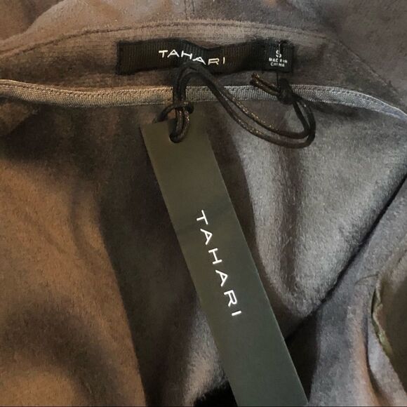 NEW Tahari Faux Leather Moto Jacket Size Small - Picture 8 of 11